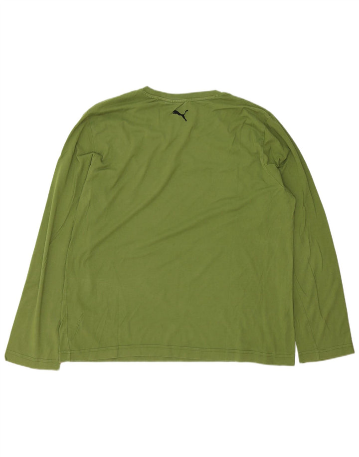 Puma Haut graphique à manches longues pour homme XL en coton vert