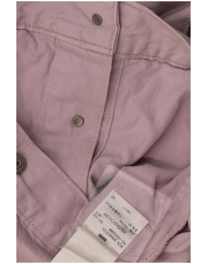 LEVI'S Veste en Jean Femme UK 6 XS Violet Coton