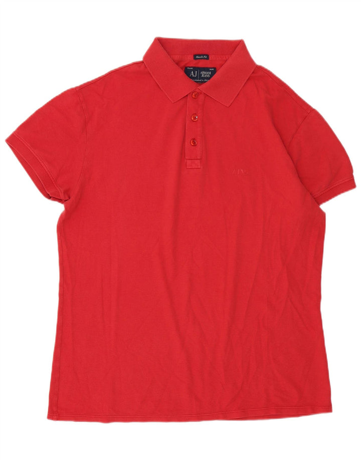 Armani Jeans Polo Muscle Homme Grand Rouge