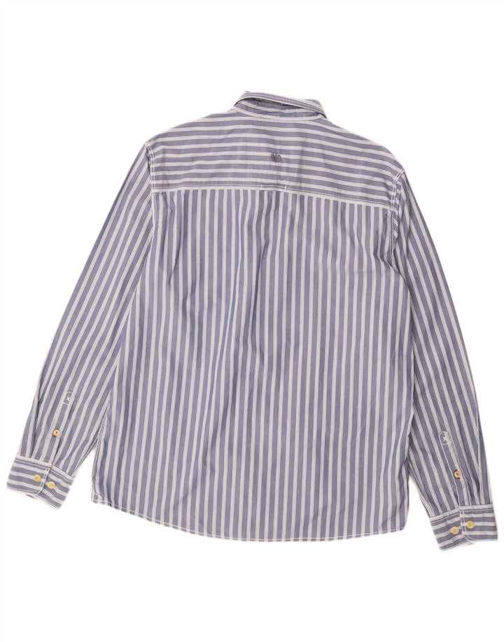 Fat Face Chemise Homme Large Bleu Rayure Coton
