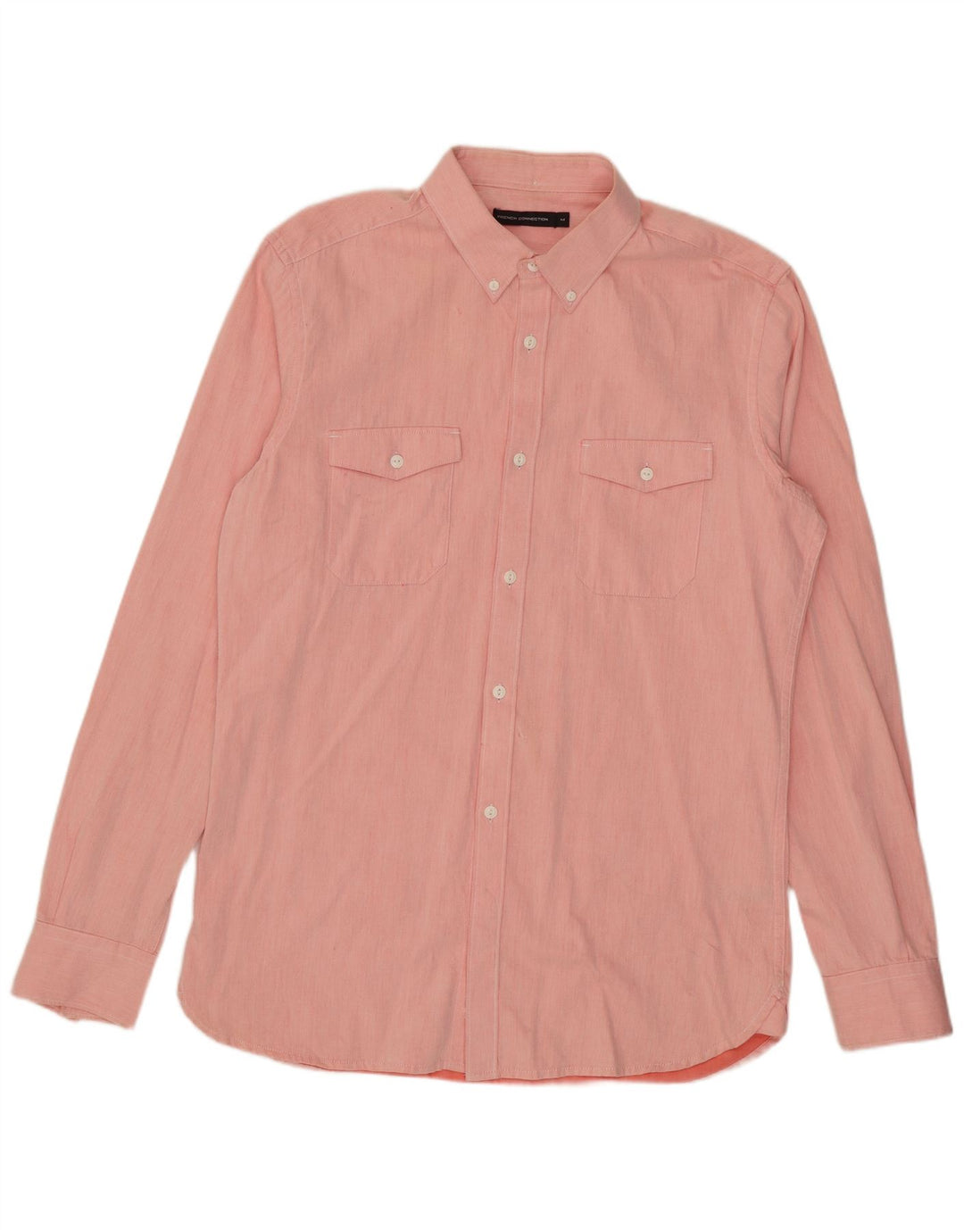 French Connection Chemise Homme Rose Moyen Coton