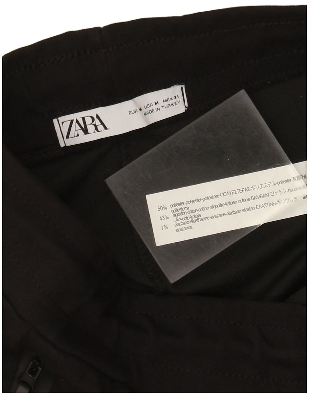 Pantalon De Survêtement Zara Femme Noir Moyen Polyester