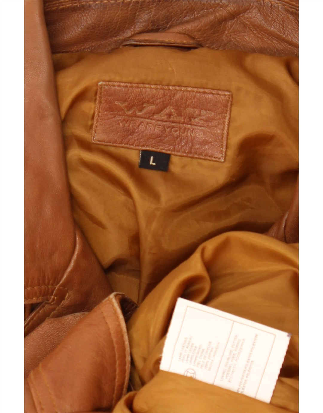 Veste motard en cuir homme vintage UK 40 Grand cuir marron