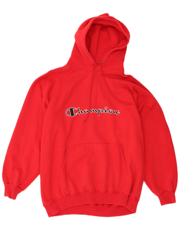 Champion Pull à capuche graphique pour homme 2XL Rouge Coton