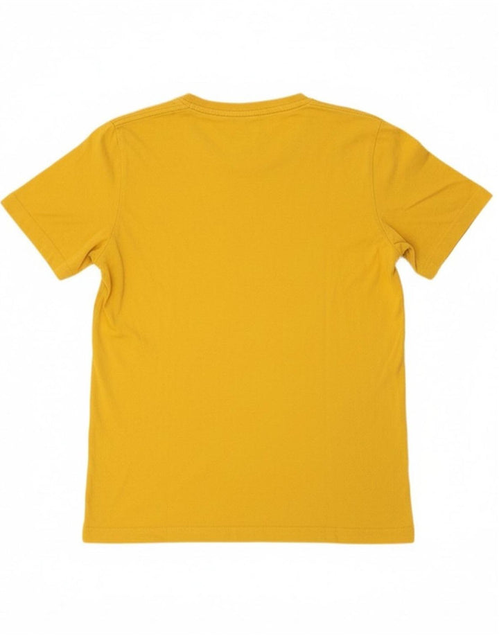 PUMA Mens Graphic T-Shirt Top Small Yellow Cotton