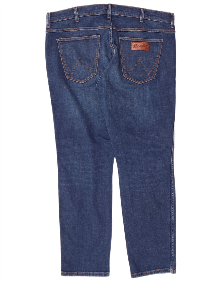 WRANGLER Jean Larston Slim Fuselé Homme W38 L32 Bleu Coton