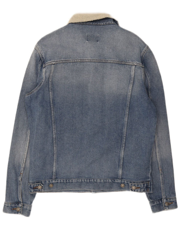 Lee Veste en jean Riders pour homme UK 40 Large Bleu Colorblock Coton