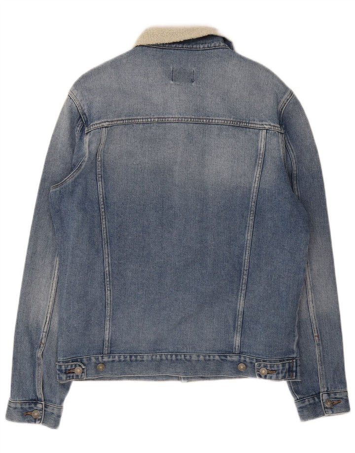 Lee Veste en jean Riders pour homme UK 40 Large Bleu Colorblock Coton