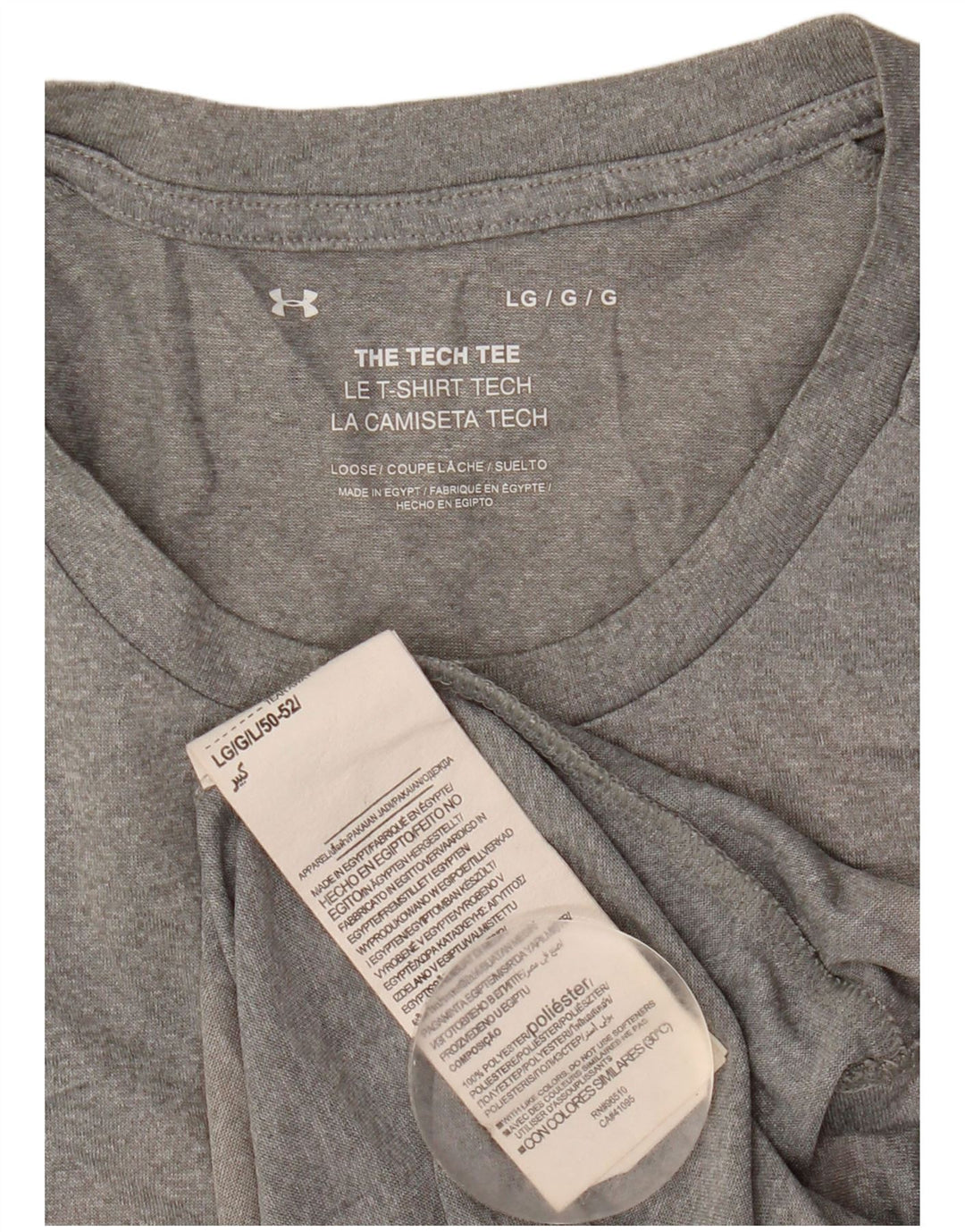 Under Armour T-Shirt Homme Haut Large Gris Moucheté Polyester