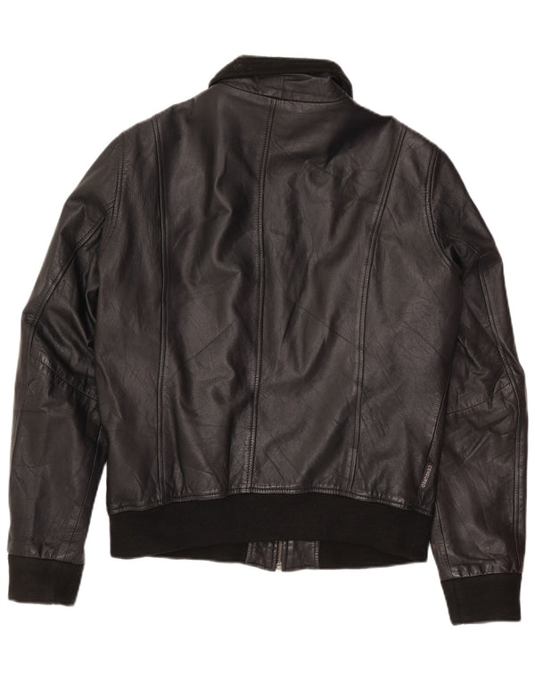 Veste en cuir pour femme censurée UK 14 Grand cuir noir