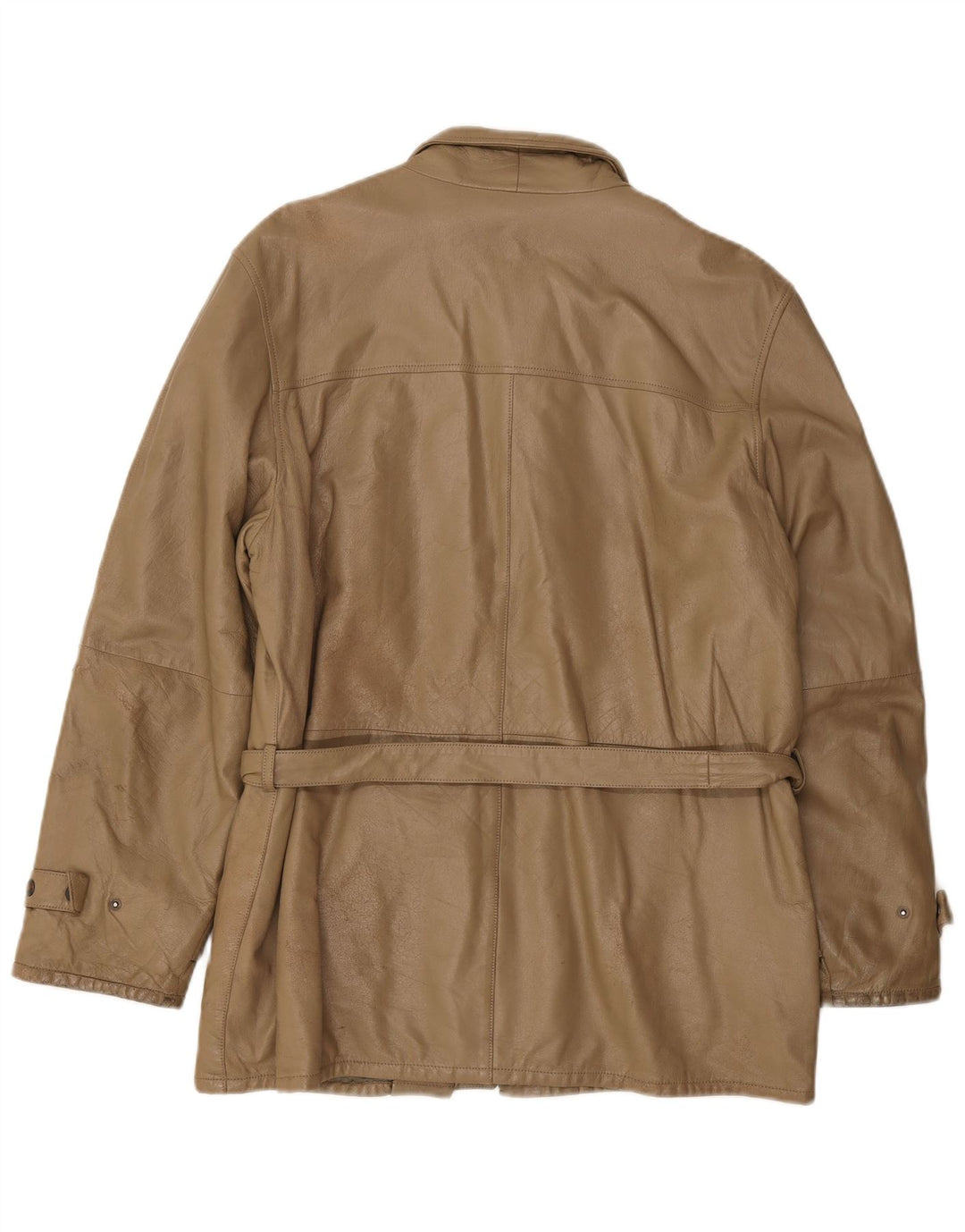 veste en cuir homme vintage IT 50 Grand Marron