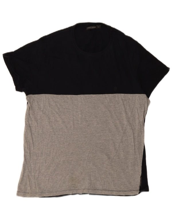 FRENCH CONNECTION T-Shirt Homme Haut XL Noir Colourblock Coton