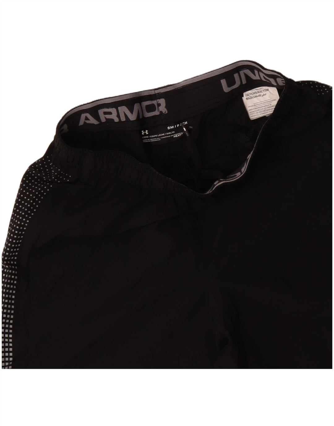 UNDER ARMOUR Short de sport Heat Gear pour homme Petit polyester à pois noir