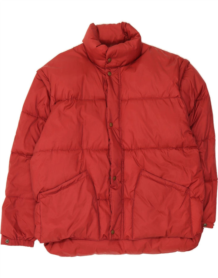 JOHN F GEE Mens Padded Jacket IT 56/58 3XL Red Nylon Vintage John F Gee and Second-Hand John F Gee from Messina Hembry 