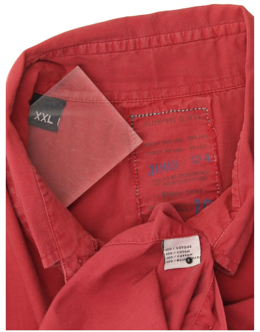 Murphy & Nye Chemise Homme 2XL Rouge Coton