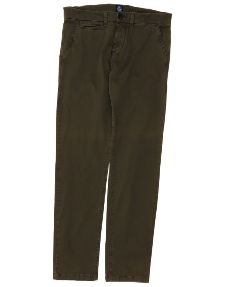 NORTH SAILS Pantalon Chino Droit Homme W30 L32 Vert Coton