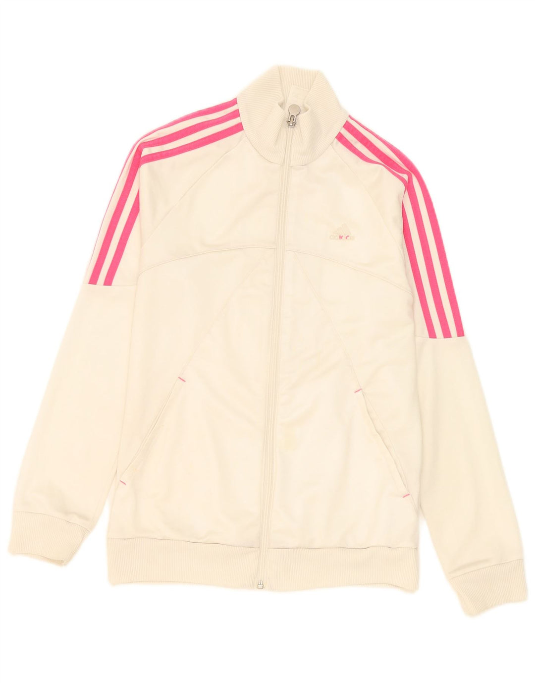Veste de survêtement Adidas Graphic Fille 14-15 ans Blanc Polyester