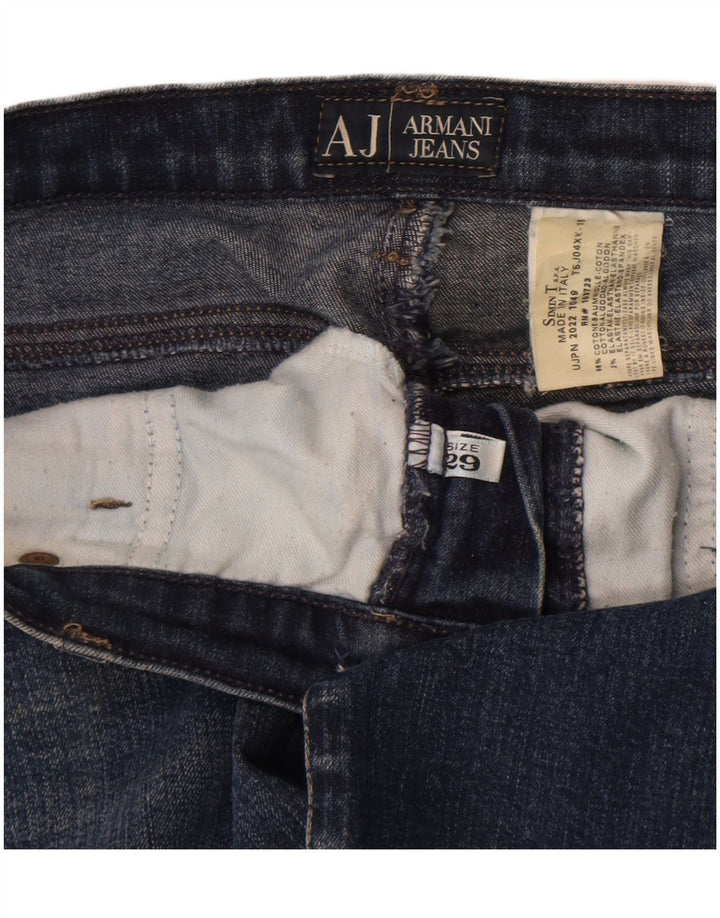 Armani Femme Jean Droit W29 L29 Bleu Coton