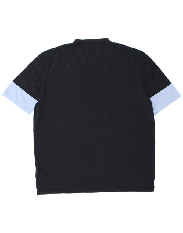 Cos T-Shirt Homme Top XL Bleu Marine Colourblock Coton