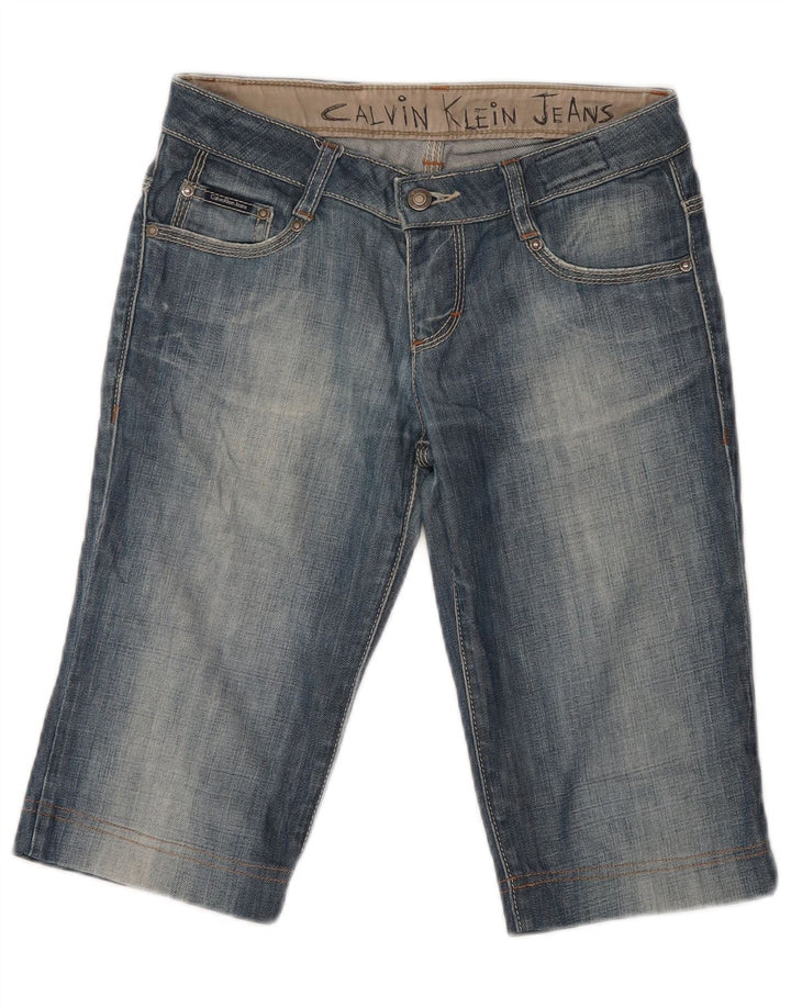 Calvin Klein Femme Bermuda Denim Short W26 Petit Bleu Coton