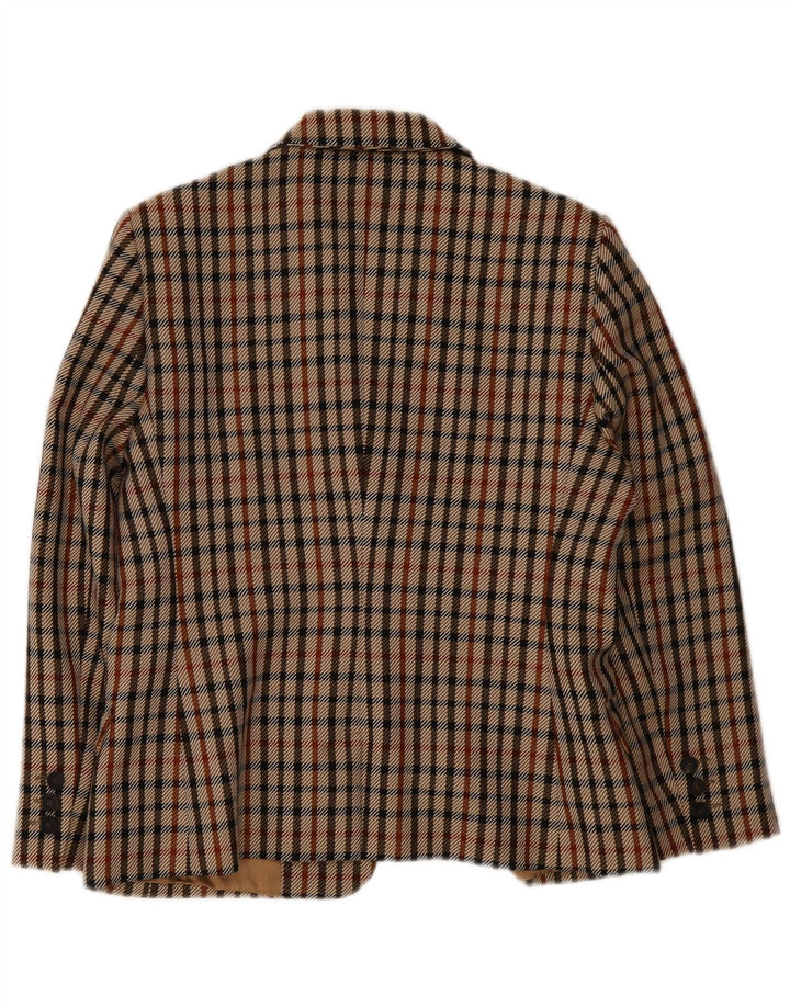 DAKS Veste blazer à 2 boutons pour femme UK 14 à carreaux multicolores moyens