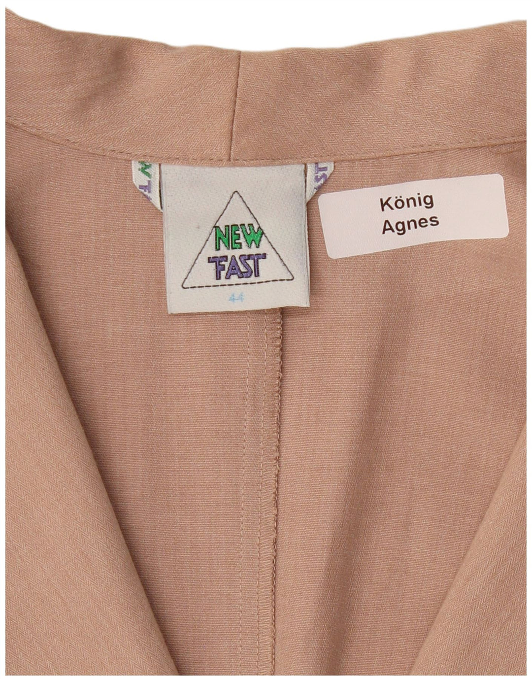 NEW FAST Veste blazer à 3 boutons et manches 3/4 pour femme EU 44 XL Beige Polyester