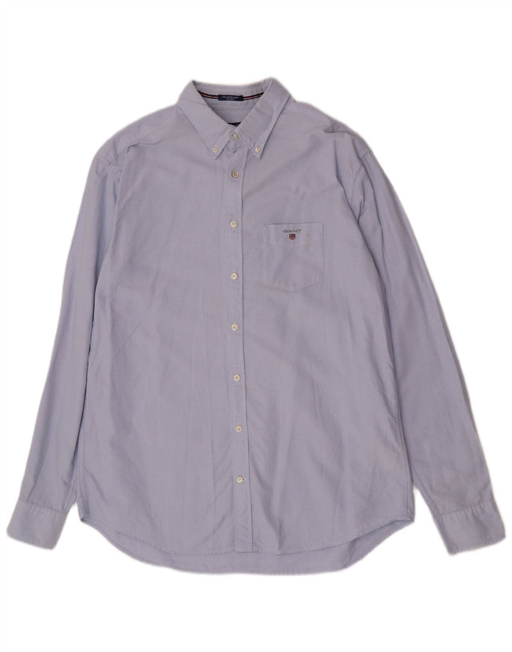 Gant Chemise coupe régulière pour homme Taille 17 1/2 XL Bleu Coton