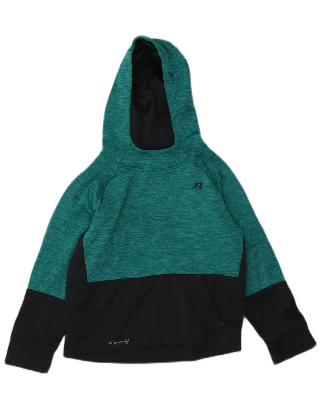 RUSSELL ATHLETIC Pull à capuche pour garçon 7-8 ans Colorblock vert moyen