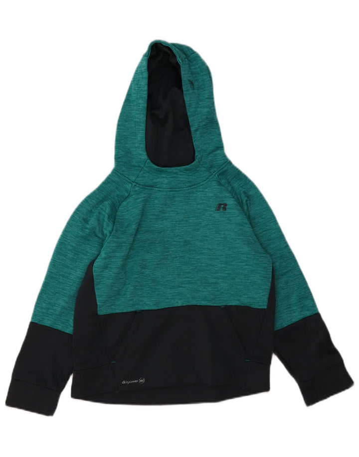 RUSSELL ATHLETIC Pull à capuche pour garçon 7-8 ans Colorblock vert moyen