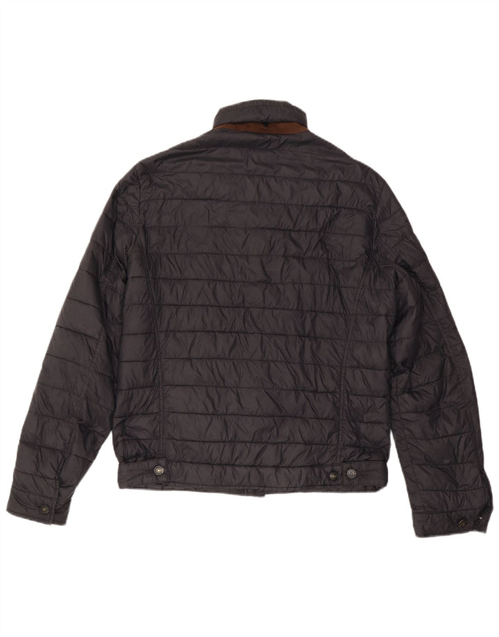 MASSIMO DUTTI Veste matelassée pour homme UK 40 Large Noir Polyester