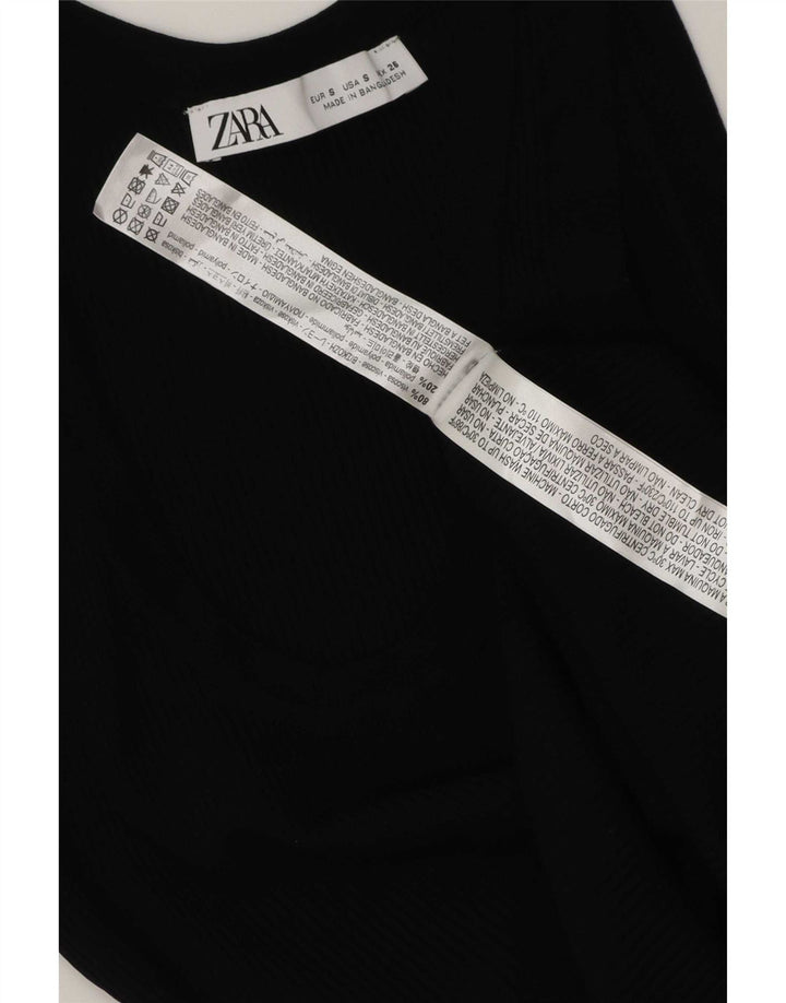 Zara Femme Débardeur UK 8 Petit Noir Polyester