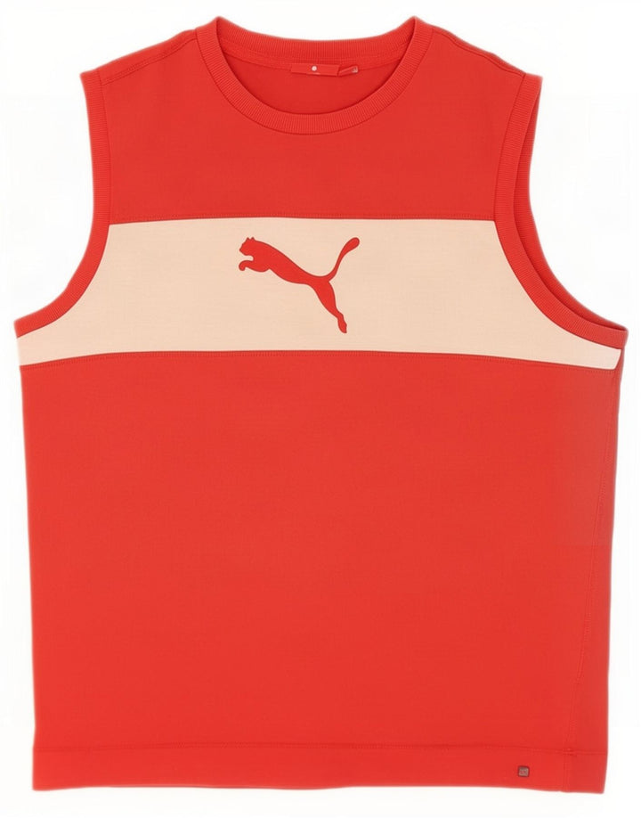 Puma Débardeur Graphic Homme Rouge Large Colorblock
