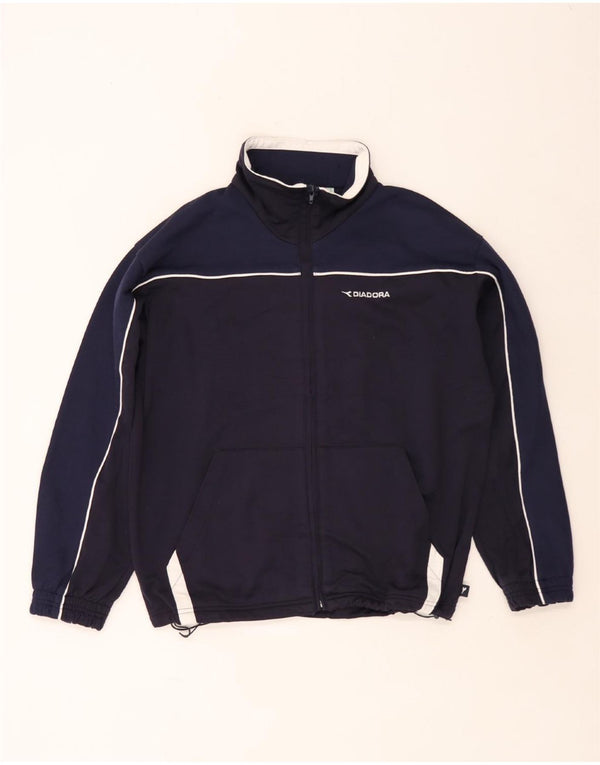 Diadora Veste de survêtement pour homme UK 38 Bleu marine moyen Colourblock