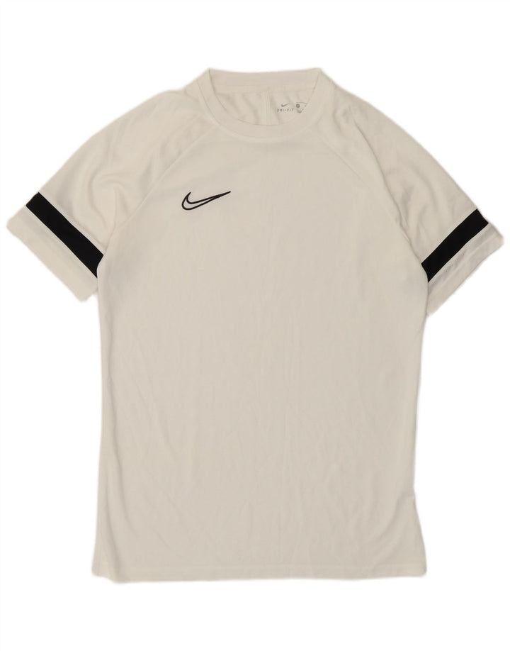 Nike T-shirt Dri Fit pour homme en polyester color block blanc moyen