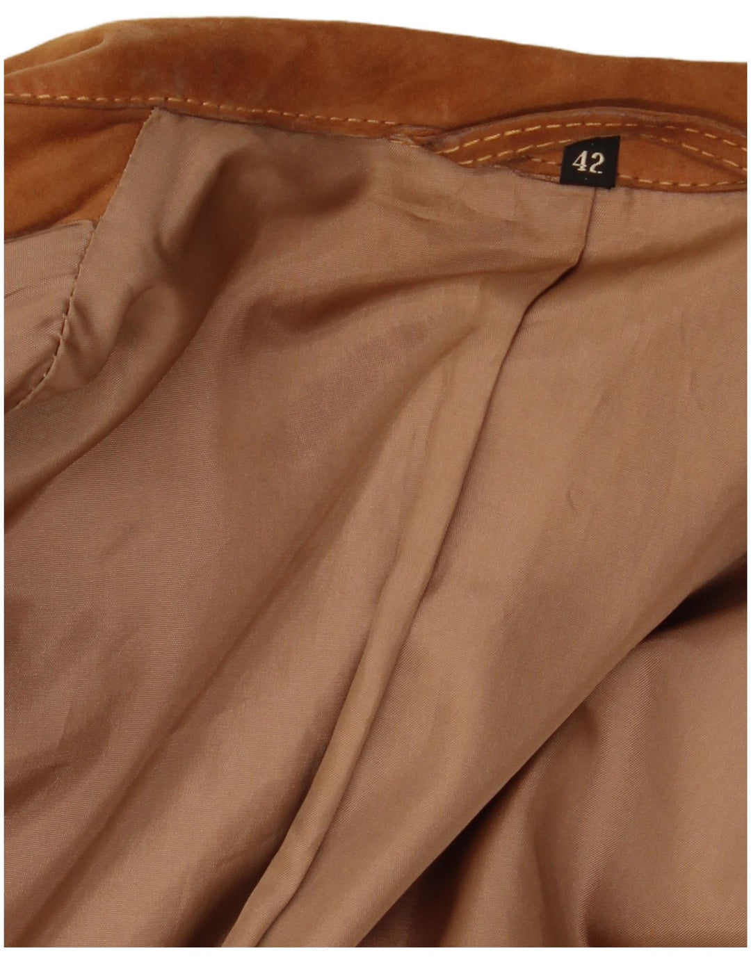 VINTAGE Veste blazer en daim à 3 boutons pour femme IT 42 Marron moyen