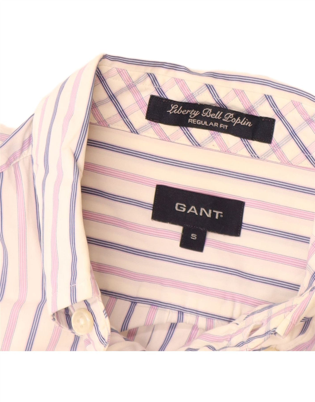 GANT Chemise Regular Fit Petit Coton Rayé Blanc