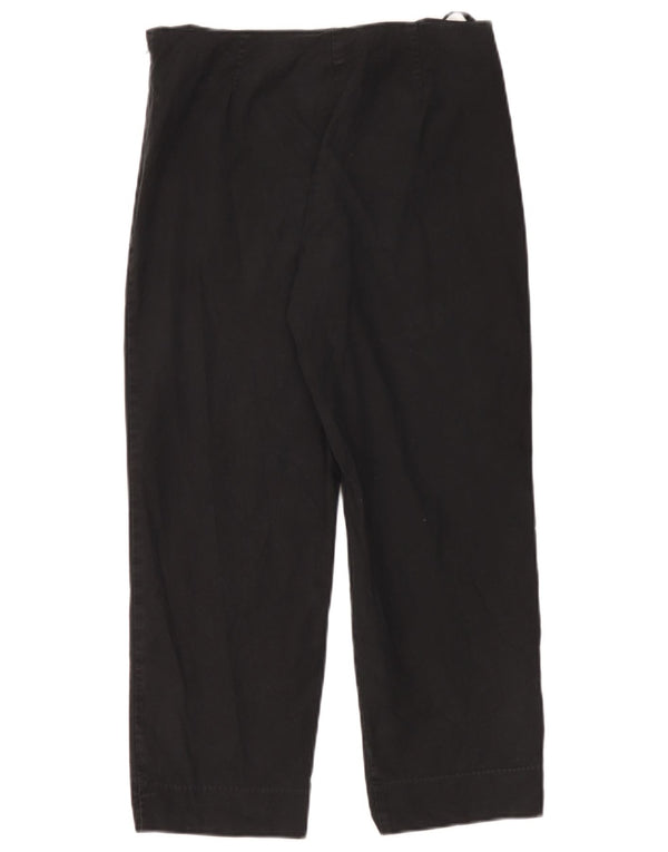 Gap Pantalon Capri Droit Femme UK 8 Small W28 L24 Coton Noir