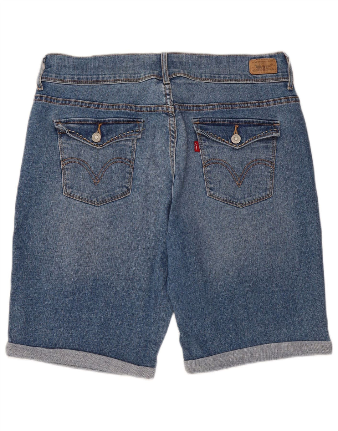 LEVI'S Bermuda en Jean 515 Femme W32 Grand Bleu