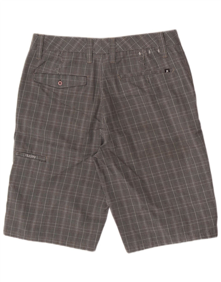 Hurley Short Cargo Homme Moyen W30 Gris Carreaux Polyester