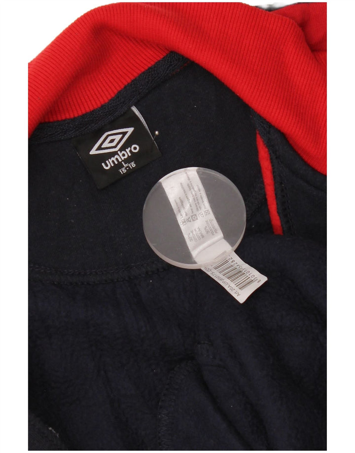 Umbro Veste de Survêtement Garçon 15-16 Ans Large Bleu Marine Colorblock