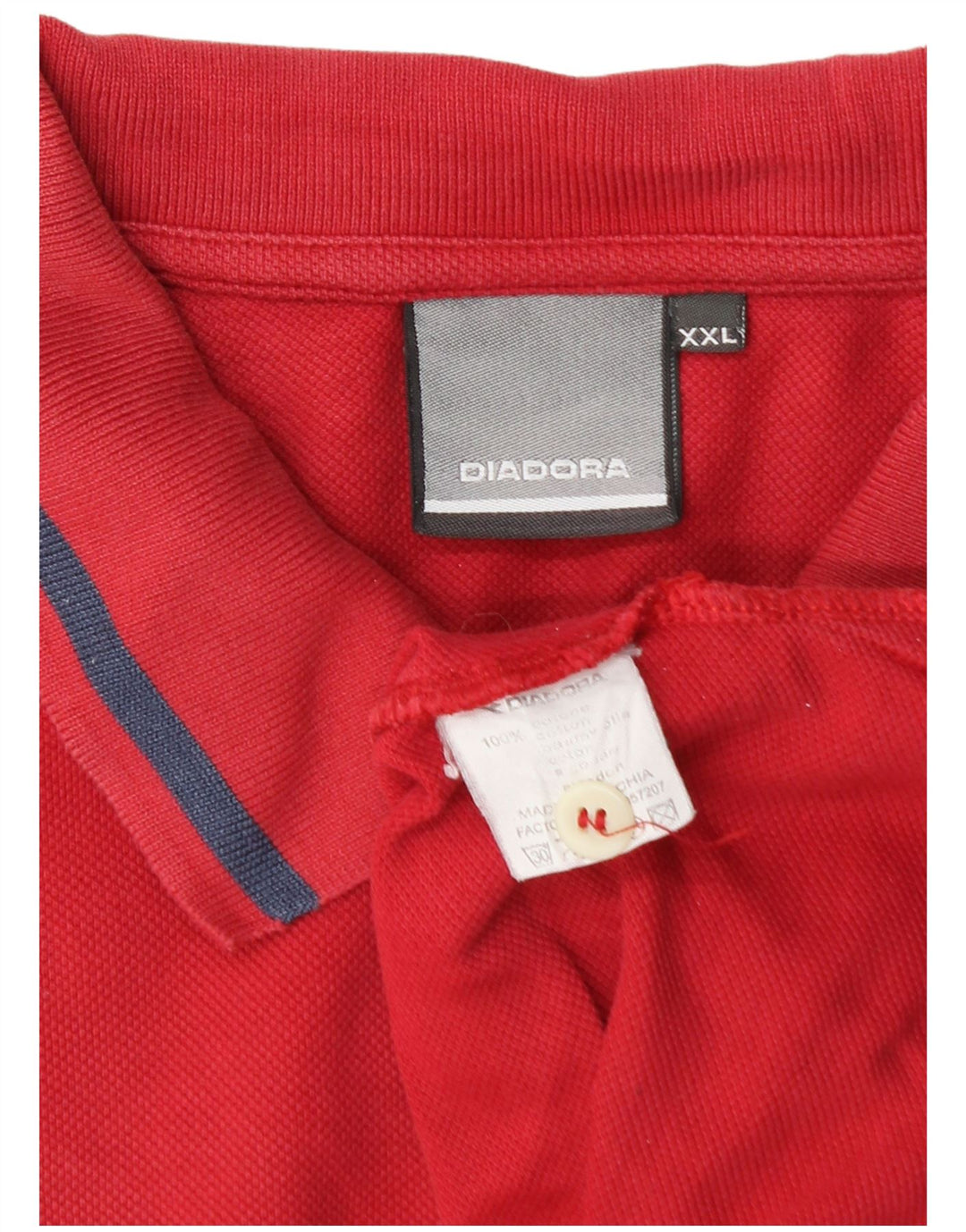 Diadora Polo Homme 2XL Rouge Coton