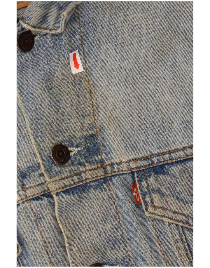 Levi's Veste en jean pour homme UK 40 Large Bleu Coton