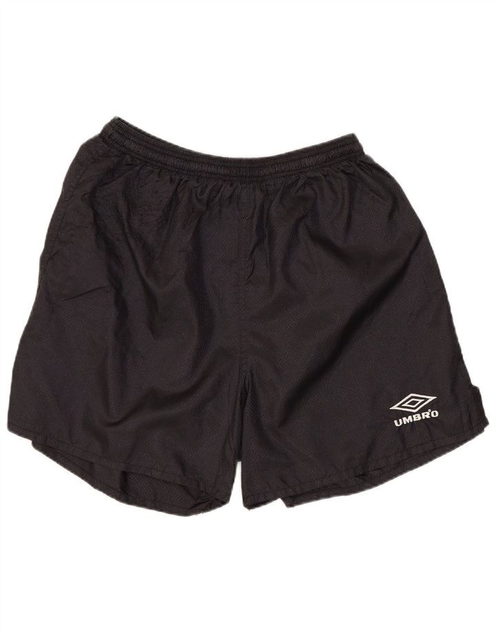 UMBRO Short de sport pour femme UK 12 Medium Noir Argyle/Diamond Nylon