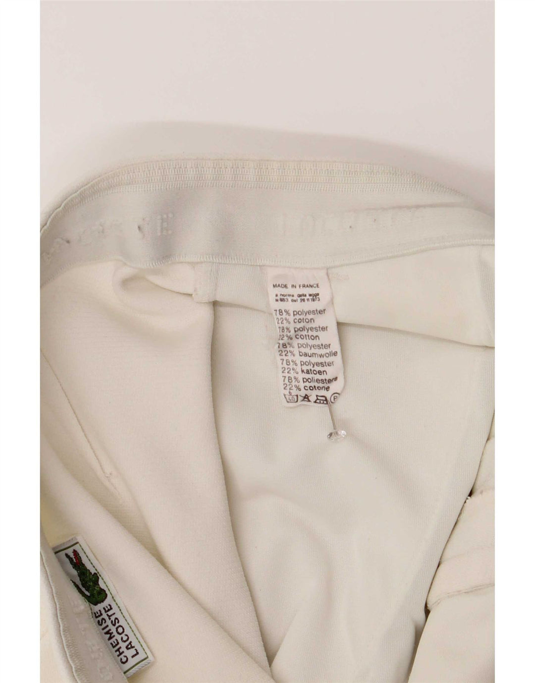 Lacoste Short Homme Taille 4 Moyen W30 Blanc Polyester