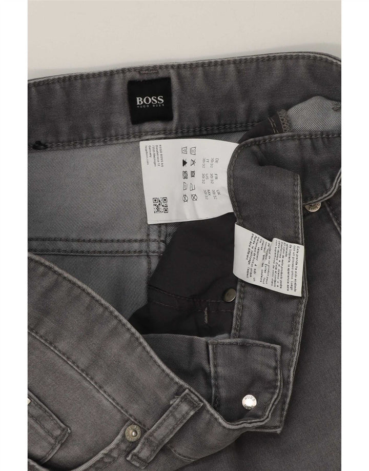 Hugo Boss Jean Slim W30 L32 Gris Coton Homme