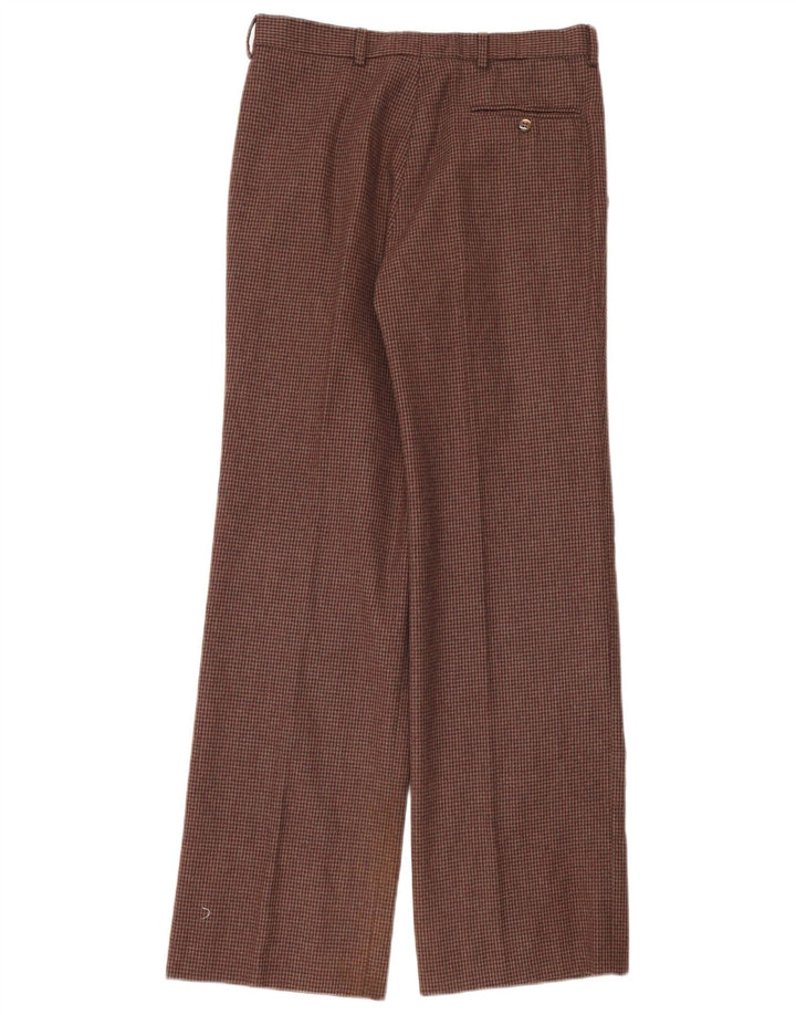 Master Pantalon de costume large pour homme IT 48 Medium W30 L32 Marron pied-de-poule