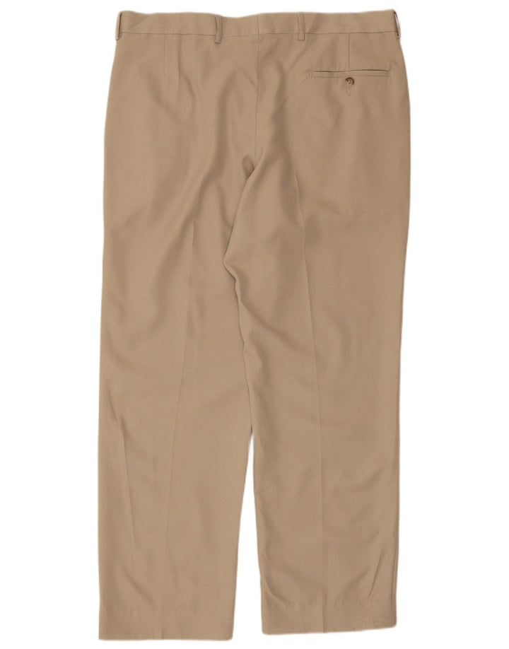 Marks & Spencer Pantalon de costume droit pour homme W34 L31 Beige