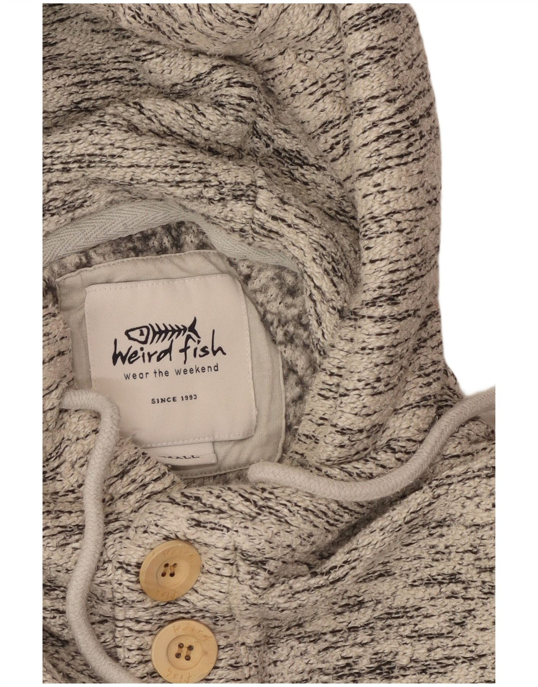 WEIRD FISH Pull à capuche pour homme Petit gris moucheté