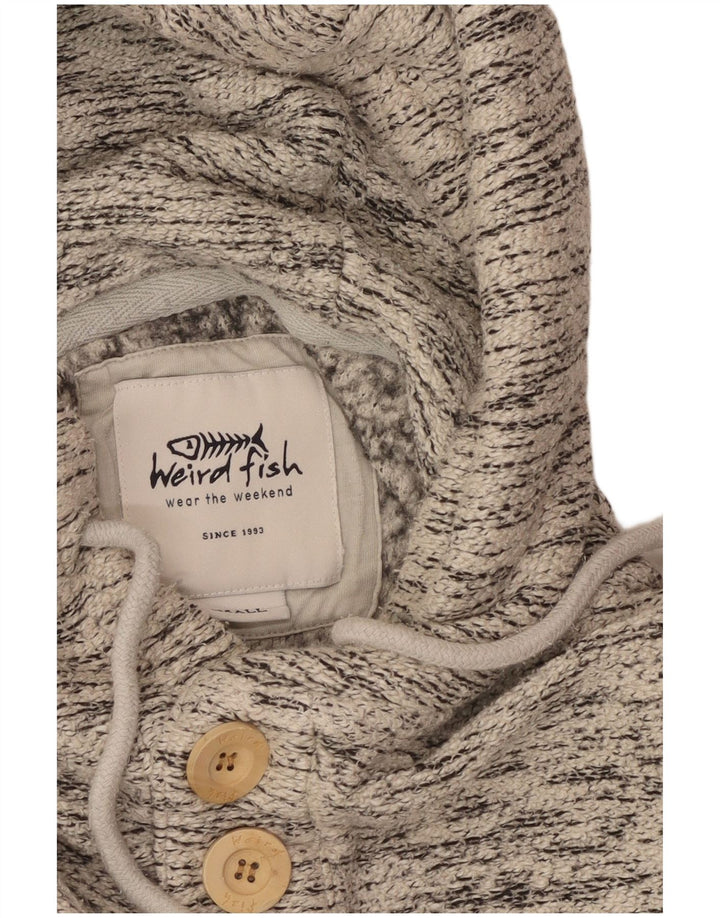 WEIRD FISH Pull à capuche pour homme Petit gris moucheté