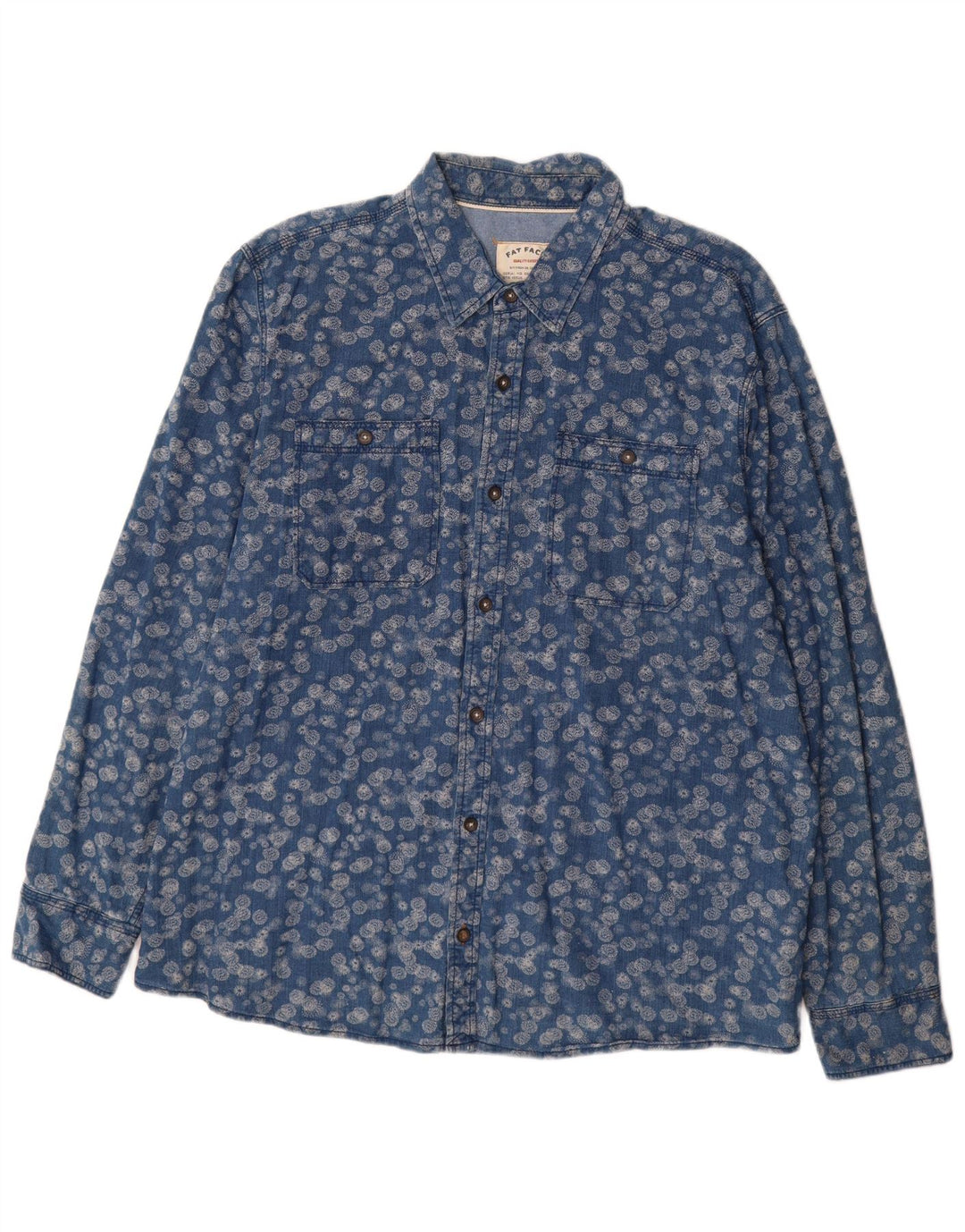 Chemise Homme Fat Face 2XL Coton Floral Bleu